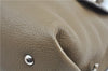 Authentic Salvatore Ferragamo Gancini Leather 2Way Hand Bag Beige Box SF J3394