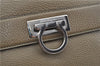 Authentic Salvatore Ferragamo Gancini Leather 2Way Hand Bag Beige Box SF J3394