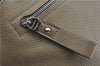 Authentic Salvatore Ferragamo Gancini Leather 2Way Hand Bag Beige Box SF J3394