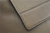 Authentic Salvatore Ferragamo Gancini Leather 2Way Hand Bag Beige Box SF J3394
