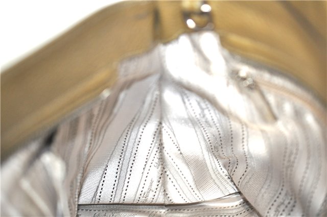 Authentic Salvatore Ferragamo Gancini Leather 2Way Hand Bag Beige Box SF J3394