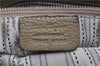 Authentic Salvatore Ferragamo Gancini Leather 2Way Hand Bag Beige Box SF J3394