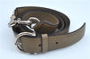 Authentic Salvatore Ferragamo Gancini Leather 2Way Hand Bag Beige Box SF J3394