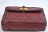 Authentic CHANEL Lamb Skin Bicolore Matelasse CC Logo Waist Body Bag Red J3396