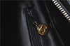 Authentic CHANEL Caviar Skin V Stitch Chain Shoulder Tote Bag Black CC J3407