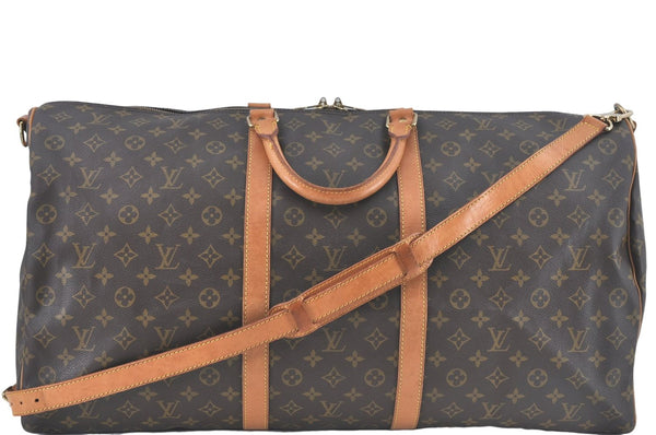 Authentic Louis Vuitton Monogram Keepall Bandouliere 60 M41412 Boston Bag J3486