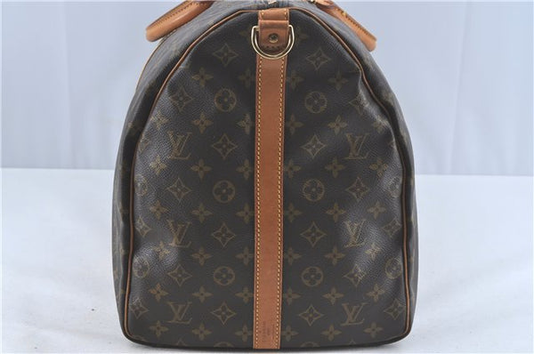 Authentic Louis Vuitton Monogram Keepall Bandouliere 60 M41412 Boston Bag J3486