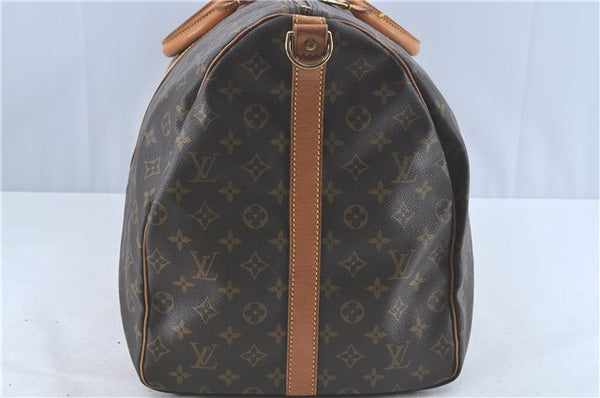Authentic Louis Vuitton Monogram Keepall Bandouliere 60 M41412 Boston Bag J3486