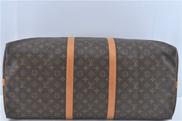Authentic Louis Vuitton Monogram Keepall Bandouliere 60 M41412 Boston Bag J3486