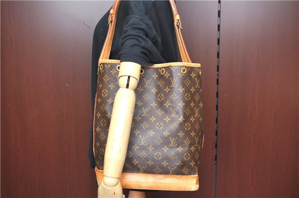 Authentic Louis Vuitton Monogram Noe Shoulder Bag M42224 LV Junk J3495