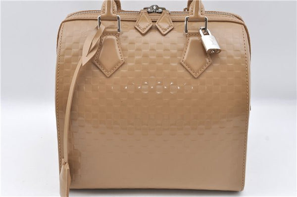 Auth Louis Vuitton Damier Facette Speedy Cube MM Hand Bag M48905 Beige LV J3499