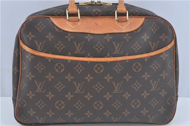 Authentic Louis Vuitton Monogram Deauville Hand Bag M47270 LV J3502