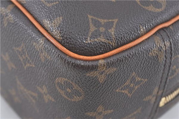 Authentic Louis Vuitton Monogram Deauville Hand Bag M47270 LV J3502