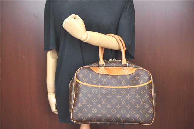 Authentic Louis Vuitton Monogram Deauville Hand Bag M47270 LV J3502