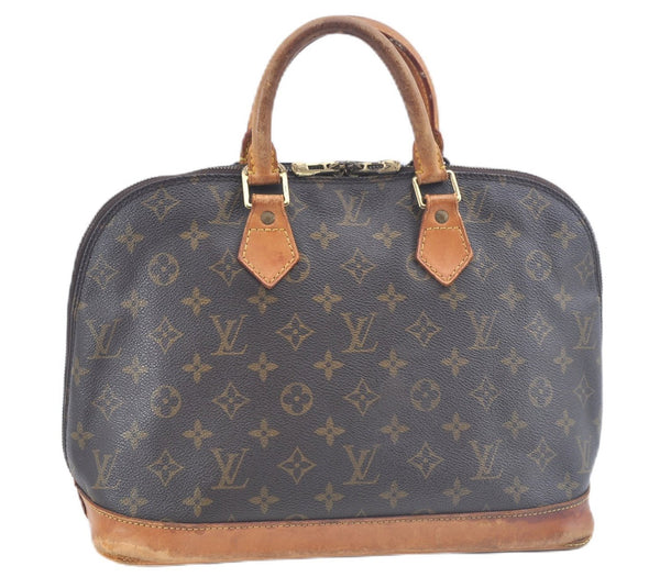 Authentic Louis Vuitton Monogram Alma Hand Bag Purse M51130 LV J3532
