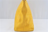 Authentic CHANEL Caviar Skin CC Logo Shoulder Tote Bag Yellow J3554