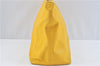 Authentic CHANEL Caviar Skin CC Logo Shoulder Tote Bag Yellow J3554
