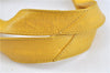 Authentic CHANEL Caviar Skin CC Logo Shoulder Tote Bag Yellow J3554