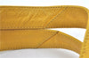 Authentic CHANEL Caviar Skin CC Logo Shoulder Tote Bag Yellow J3554