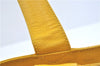 Authentic CHANEL Caviar Skin CC Logo Shoulder Tote Bag Yellow J3554