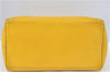 Authentic CHANEL Caviar Skin CC Logo Shoulder Tote Bag Yellow J3554