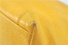 Authentic CHANEL Caviar Skin CC Logo Shoulder Tote Bag Yellow J3554