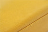 Authentic CHANEL Caviar Skin CC Logo Shoulder Tote Bag Yellow J3554
