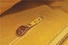 Authentic CHANEL Caviar Skin CC Logo Shoulder Tote Bag Yellow J3554