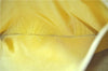 Authentic CHANEL Caviar Skin CC Logo Shoulder Tote Bag Yellow J3554