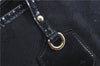 Authentic GUCCI Shoulder Tote Bag GG Canvas Leather 211976 Black J3565