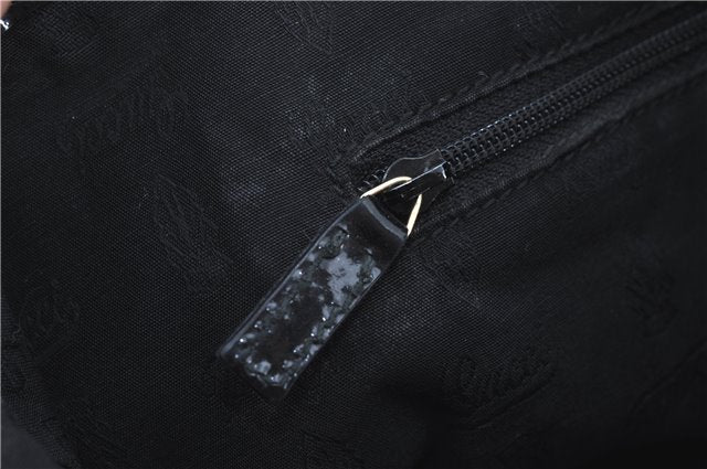 Authentic GUCCI Shoulder Tote Bag GG Canvas Leather 211976 Black J3565