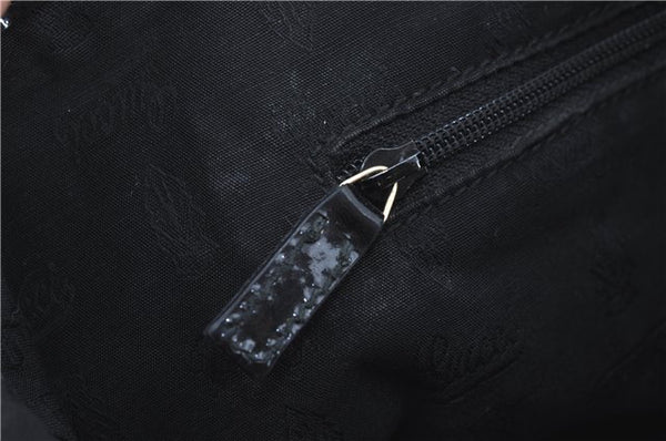 Authentic GUCCI Shoulder Tote Bag GG Canvas Leather 211976 Black J3565