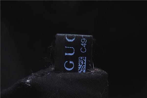 Authentic GUCCI Shoulder Tote Bag GG Canvas Leather 211976 Black J3565