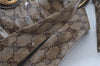 Authentic GUCCI Hysteria GG Crystal Crest Hand Boston Bag PVC 197021 Brown J3569