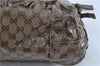 Authentic GUCCI Hysteria GG Crystal Crest Hand Boston Bag PVC 197021 Brown J3569