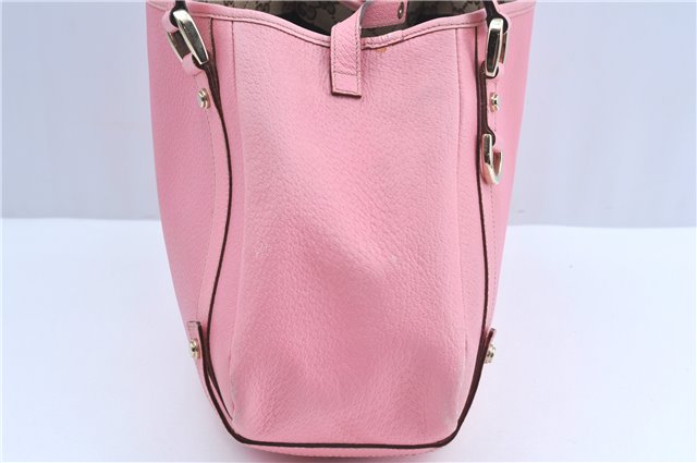 Authentic GUCCI Abbey Shoulder Tote Bag Purse Leather 147652 Pink J3580