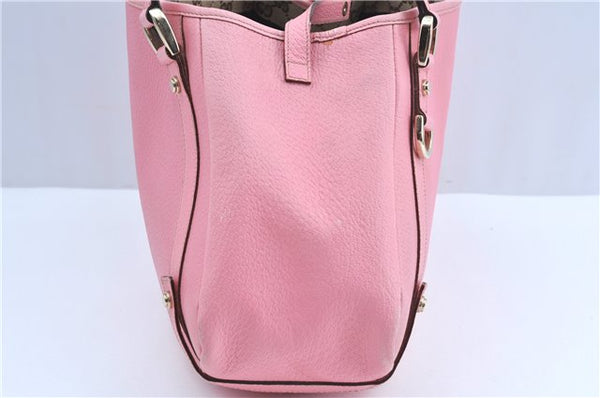 Authentic GUCCI Abbey Shoulder Tote Bag Purse Leather 147652 Pink J3580