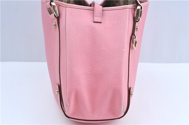 Authentic GUCCI Abbey Shoulder Tote Bag Purse Leather 147652 Pink J3580