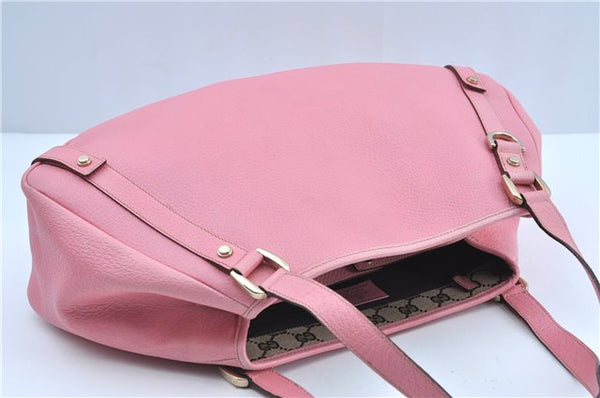 Authentic GUCCI Abbey Shoulder Tote Bag Purse Leather 147652 Pink J3580
