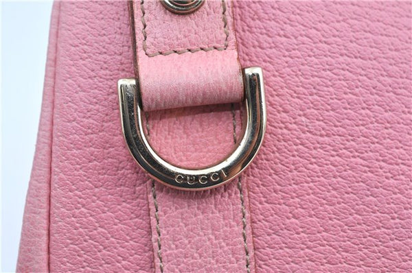Authentic GUCCI Abbey Shoulder Tote Bag Purse Leather 147652 Pink J3580