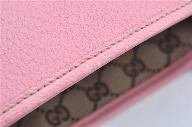 Authentic GUCCI Abbey Shoulder Tote Bag Purse Leather 147652 Pink J3580