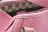 Authentic GUCCI Abbey Shoulder Tote Bag Purse Leather 147652 Pink J3580