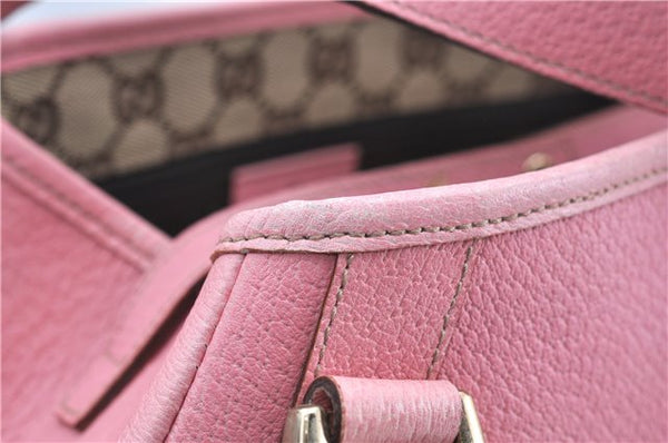 Authentic GUCCI Abbey Shoulder Tote Bag Purse Leather 147652 Pink J3580