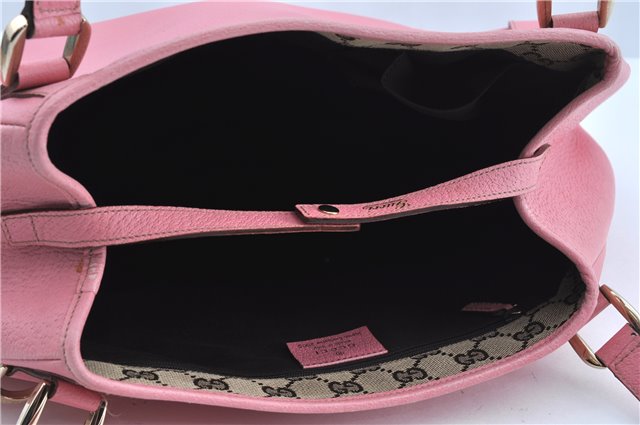 Authentic GUCCI Abbey Shoulder Tote Bag Purse Leather 147652 Pink J3580