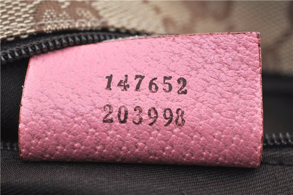Authentic GUCCI Abbey Shoulder Tote Bag Purse Leather 147652 Pink J3580