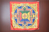 Authentic HERMES Carre 90 Scarf "ANIMAUX SOLAIRES" Silk Blue J3584