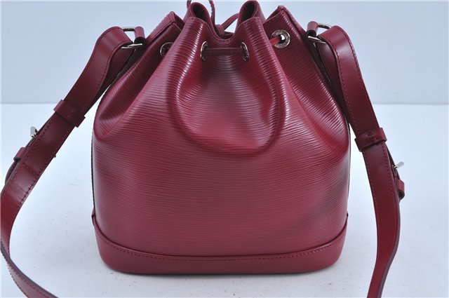 Authentic Louis Vuitton Epi Noe BB Shoulder Cross Bag Wine Red M40844 LV J3590