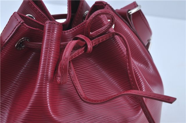 Authentic Louis Vuitton Epi Noe BB Shoulder Cross Bag Wine Red M40844 LV J3590