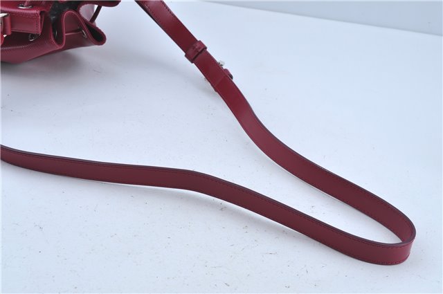 Authentic Louis Vuitton Epi Noe BB Shoulder Cross Bag Wine Red M40844 LV J3590