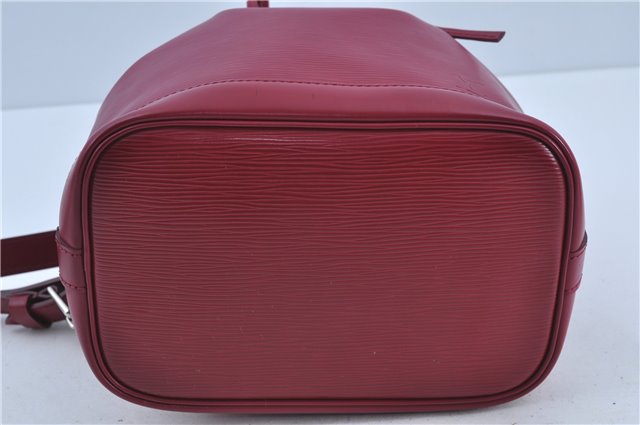Authentic Louis Vuitton Epi Noe BB Shoulder Cross Bag Wine Red M40844 LV J3590